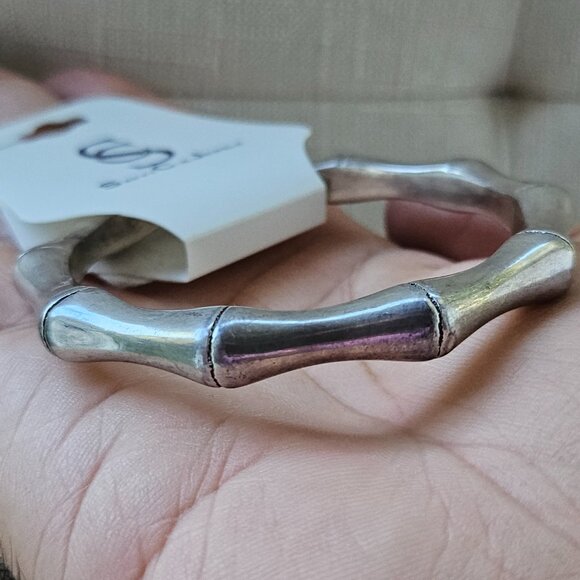 Savvy Cie Jewels Women Bracelet BS925 Silver Tone Wrist band New - Picture 6 of 10